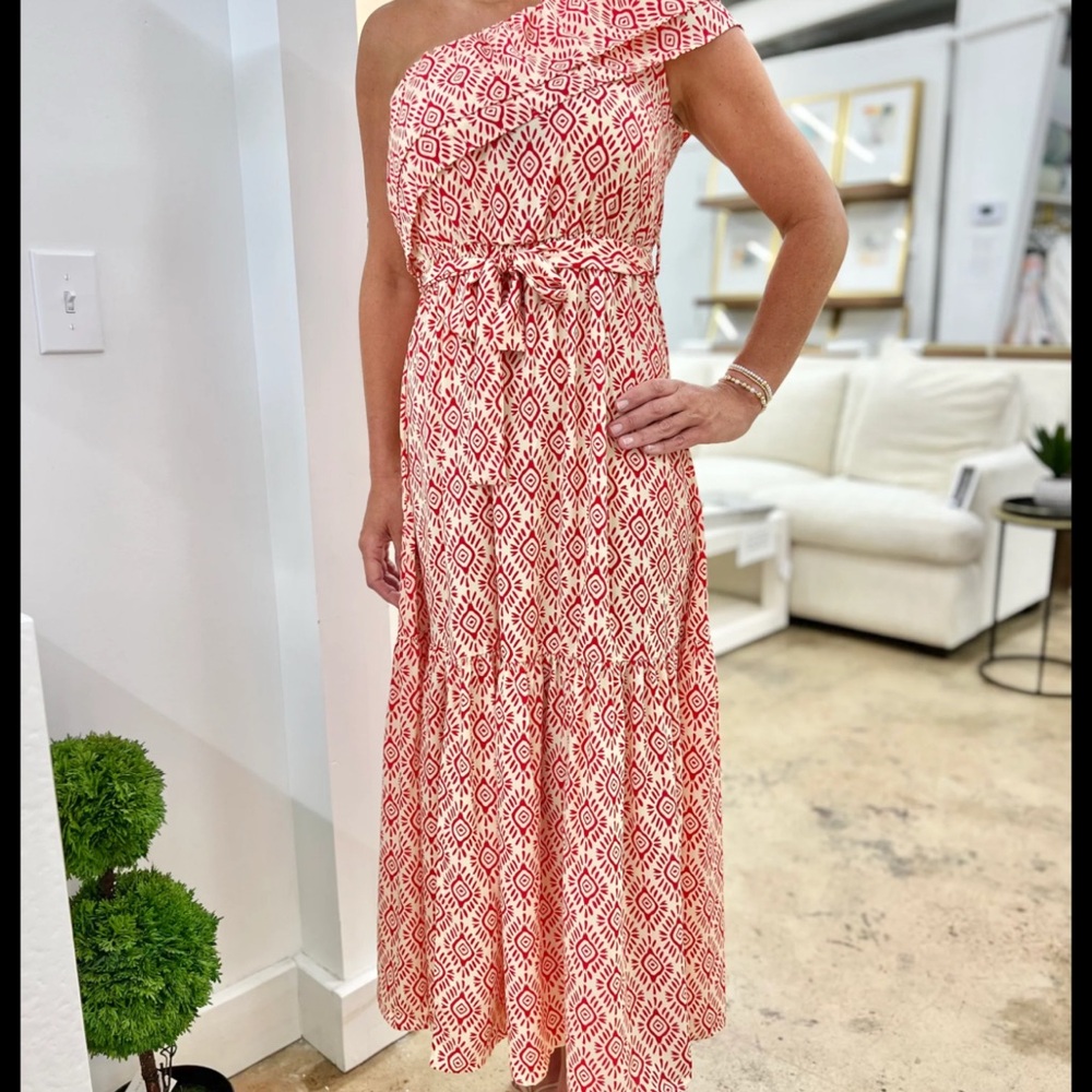One shoulder maxi dress
